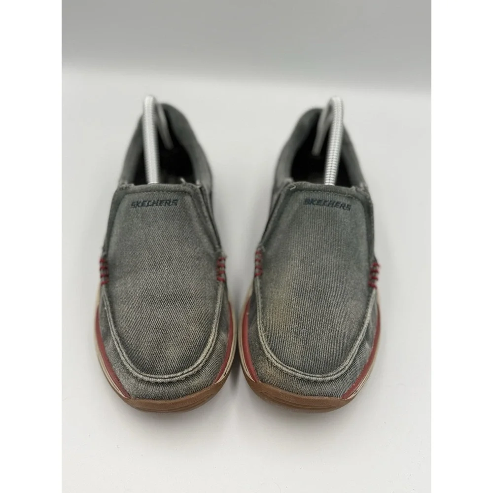 Sketchers Expected Avillo Slip on Shoes Mens Size 7 Navy Vintage Washed Cushion